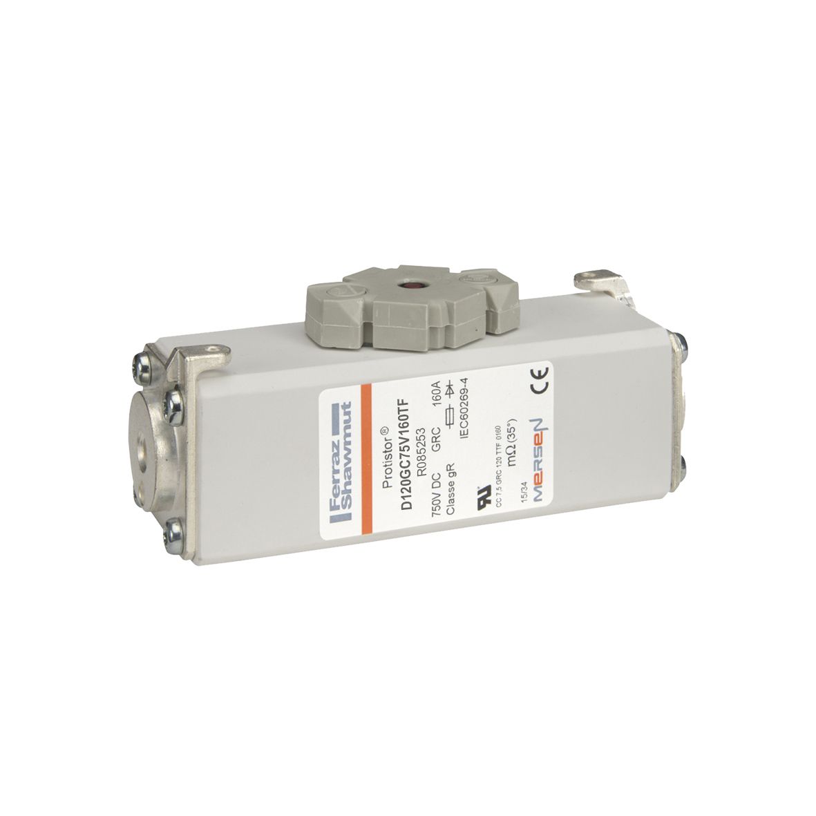 R085253 - Protistor SB fuse-link gR, 750VDC, size 120, 160A, TTF threaded terminals